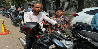 সন্তানকে হাসপাতালে নেওয়ার পথে তেলের লাইনে সাড়ে চার ঘণ্টা